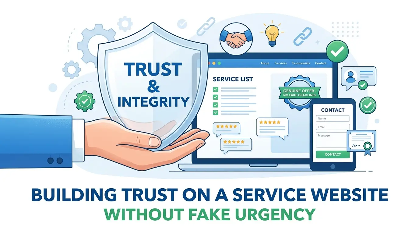 Building Trust on a Service Website Without Fake Urgency
